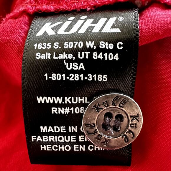 Kuhl Kontra Roll-Up 6" Shorts Pockets Mid Rise Drawcord Hiking Stretch Red 12 - Picture 4 of 6